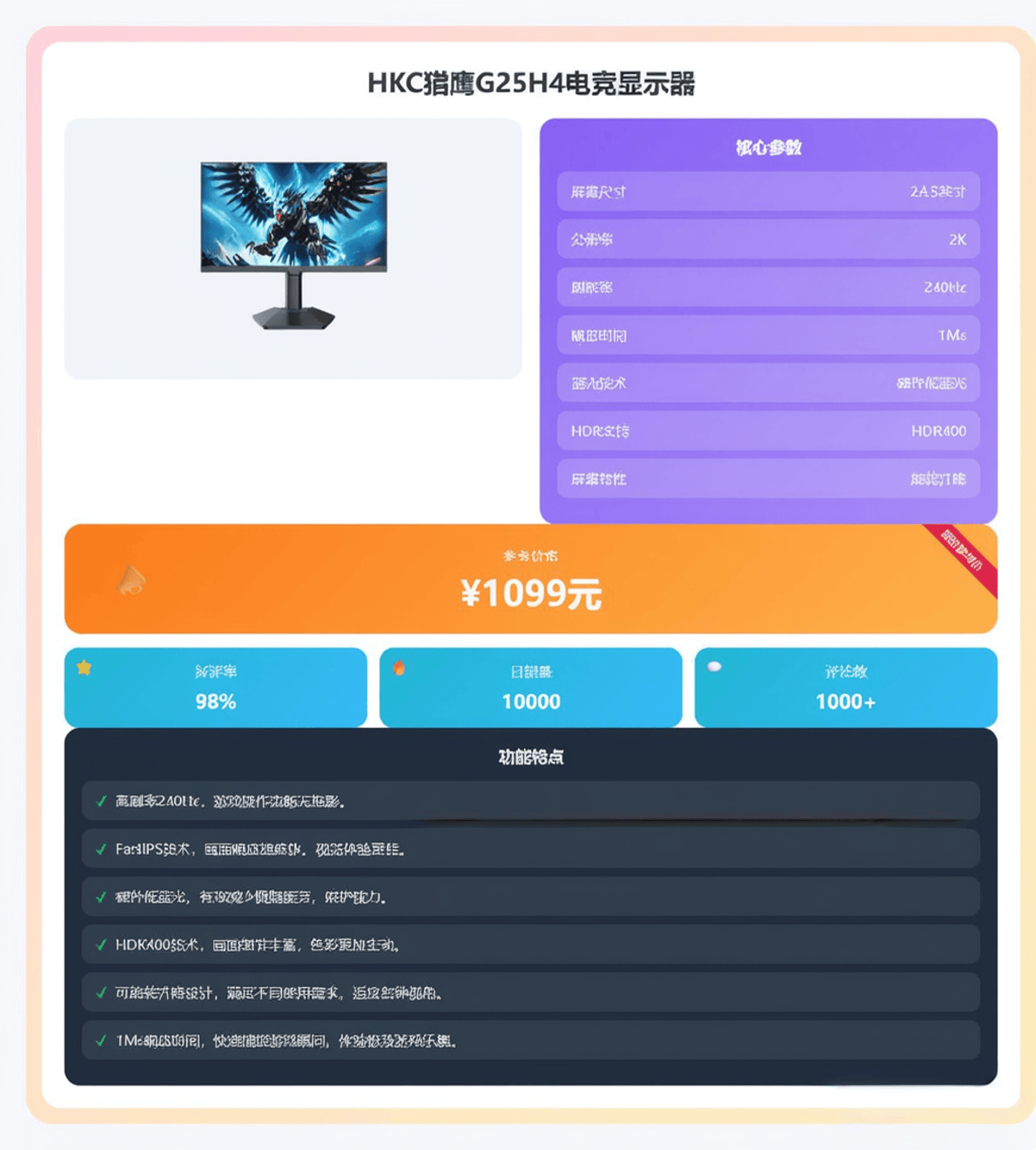 ？这10款爆火优缺点大揭秘速来围观！开元棋牌网站HKC显示器哪款值得入手(图2)